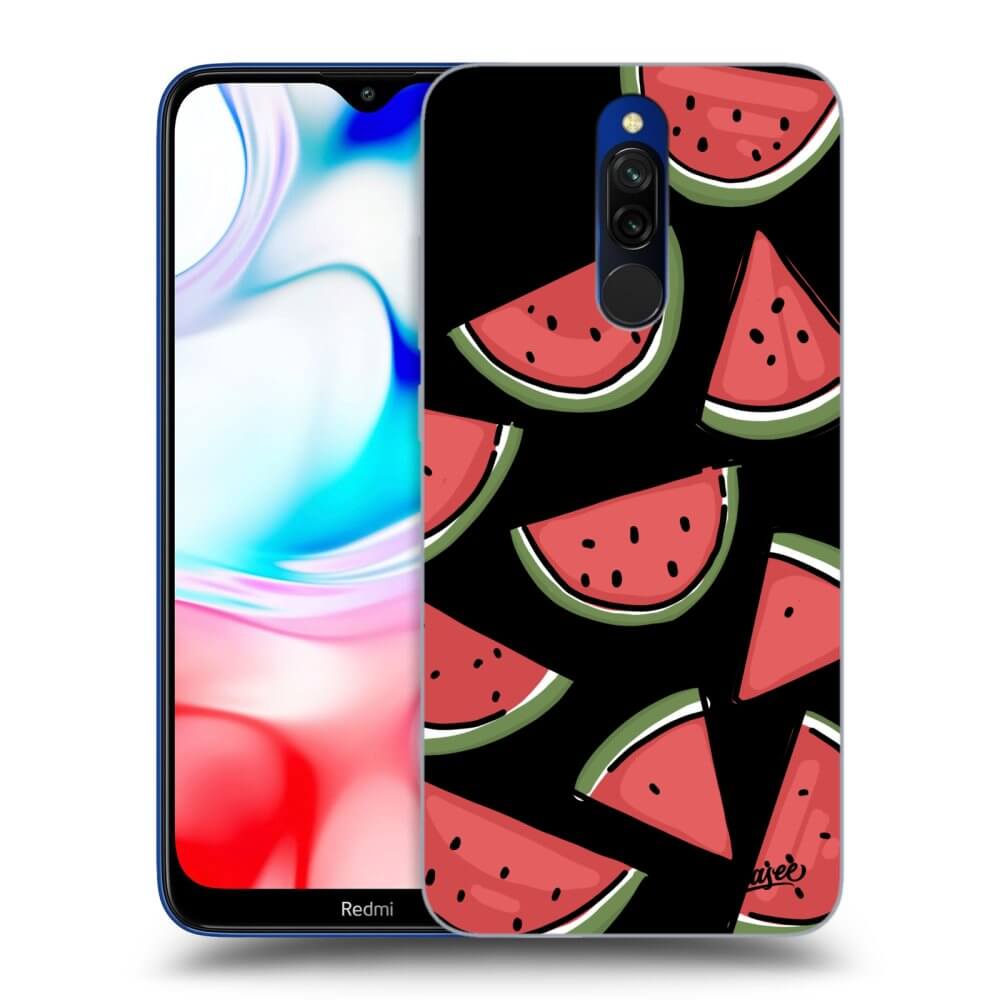 Picasee silikonowe czarne etui na Xiaomi Redmi 8 - Melone