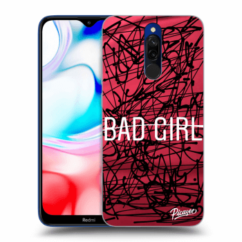 Picasee silikonowe czarne etui na Xiaomi Redmi 8 - Bad girl