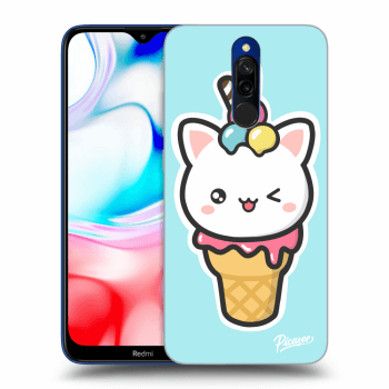 Picasee silikonowe przeźroczyste etui na Xiaomi Redmi 8 - Ice Cream Cat