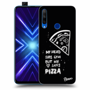 Picasee silikonowe przeźroczyste etui na Honor 9X - Pizza
