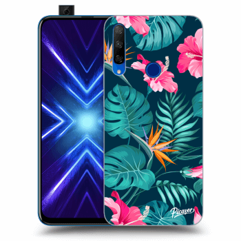 Etui na Honor 9X - Pink Monstera