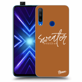 Picasee silikonowe przeźroczyste etui na Honor 9X - Sweater weather