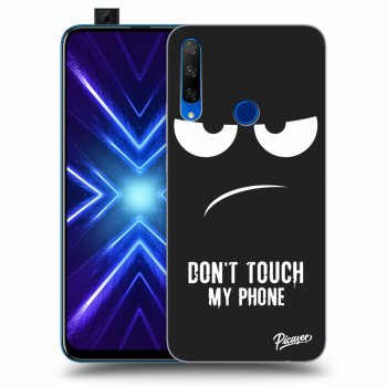 Picasee silikonowe czarne etui na Honor 9X - Don't Touch My Phone