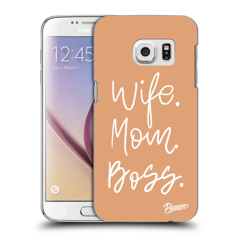 Picasee silikonowe przeźroczyste etui na Samsung Galaxy S7 G930F - Boss Mama