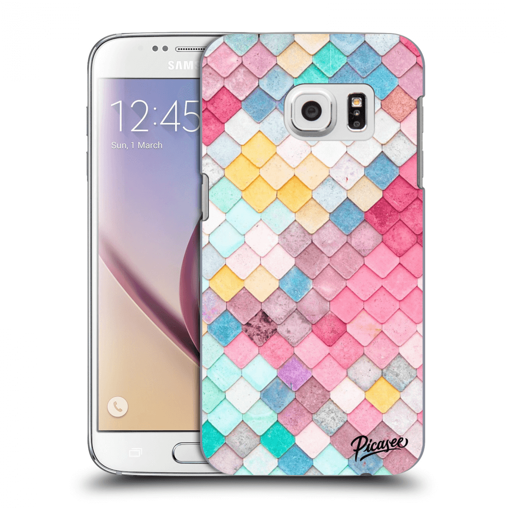 Picasee silikonowe przeźroczyste etui na Samsung Galaxy S7 G930F - Colorful roof