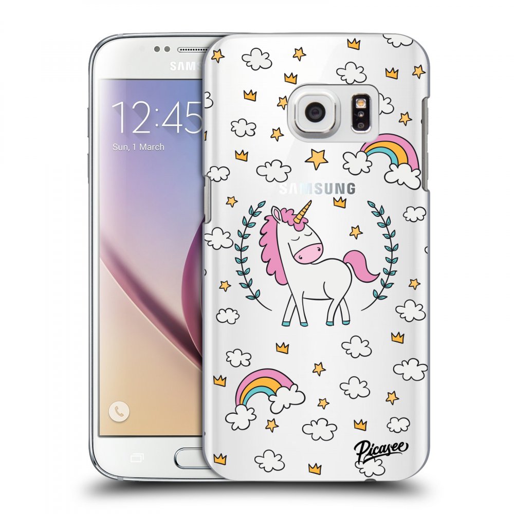 Picasee silikonowe przeźroczyste etui na Samsung Galaxy S7 G930F - Unicorn star heaven
