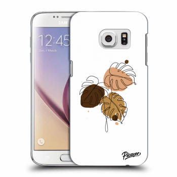 Picasee silikonowe przeźroczyste etui na Samsung Galaxy S7 G930F - Monstera