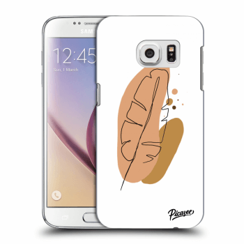 Picasee silikonowe przeźroczyste etui na Samsung Galaxy S7 G930F - Feather brown