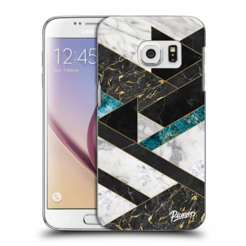 Picasee silikonowe przeźroczyste etui na Samsung Galaxy S7 G930F - Dark geometry