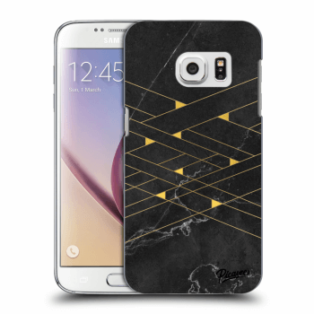 Picasee silikonowe przeźroczyste etui na Samsung Galaxy S7 G930F - Gold Minimal