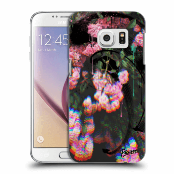 Picasee silikonowe przeźroczyste etui na Samsung Galaxy S7 G930F - Rosebush black
