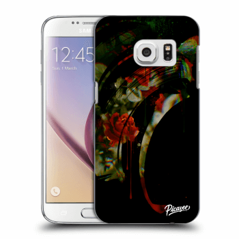 Picasee silikonowe przeźroczyste etui na Samsung Galaxy S7 G930F - Roses black