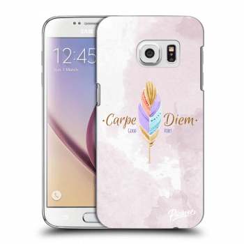 Picasee silikonowe przeźroczyste etui na Samsung Galaxy S7 G930F - Carpe Diem