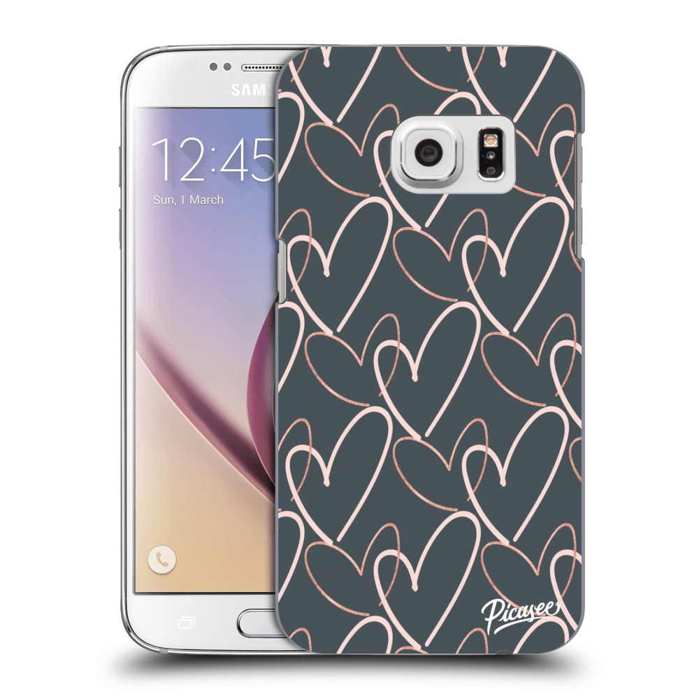 Picasee silikonowe przeźroczyste etui na Samsung Galaxy S7 G930F - Lots of love