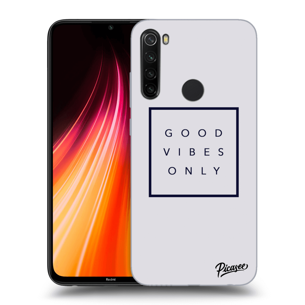 Picasee silikonowe czarne etui na Xiaomi Redmi Note 8T - Good vibes only