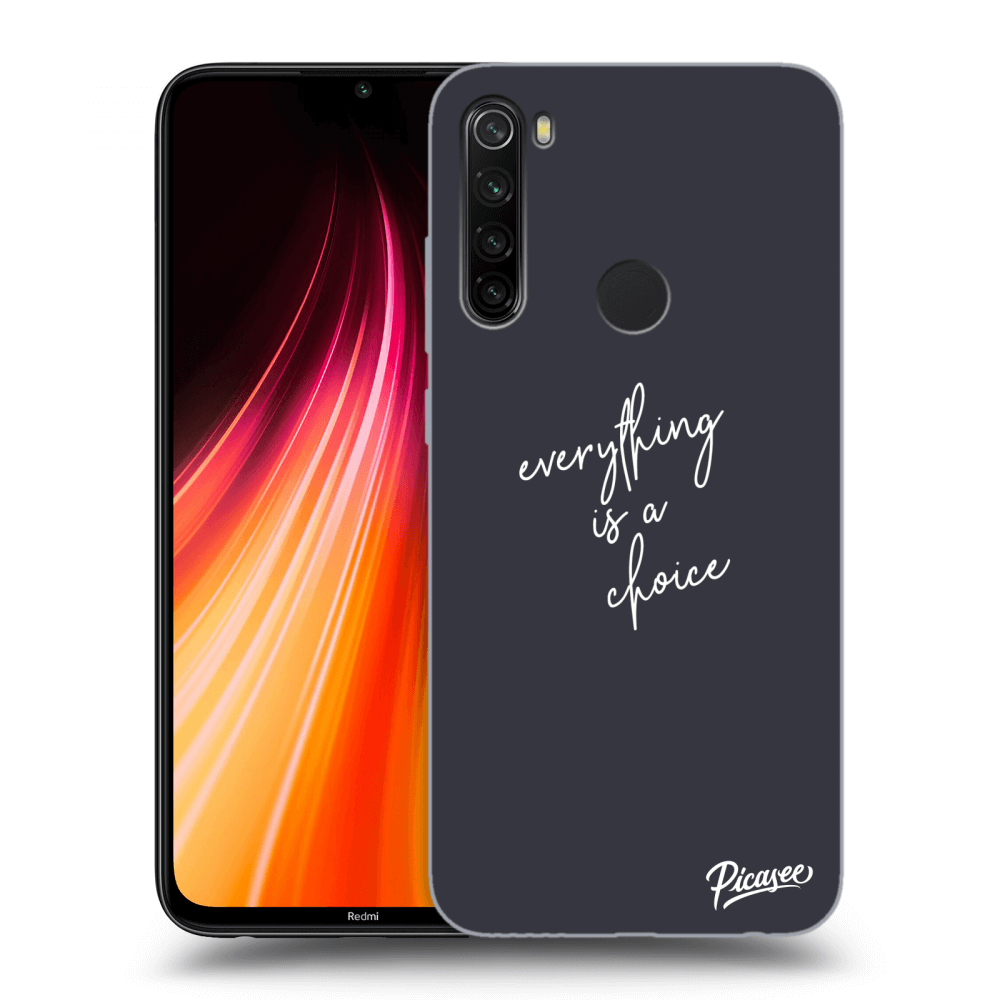 Picasee silikonowe czarne etui na Xiaomi Redmi Note 8T - Everything is a choice