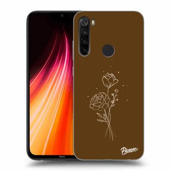 Etui na Xiaomi Redmi Note 8T - Brown flowers