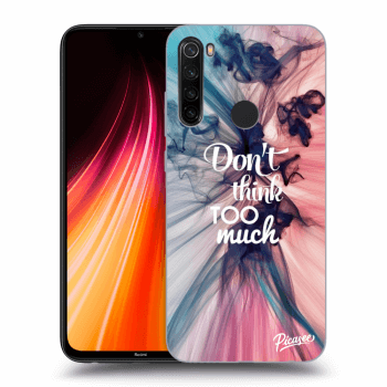 Picasee silikonowe czarne etui na Xiaomi Redmi Note 8T - Don't think TOO much