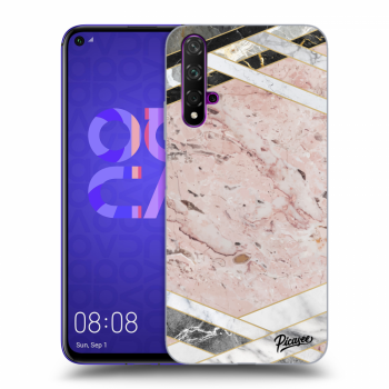 Etui na Huawei Nova 5T - Pink geometry