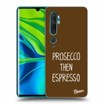 Picasee silikonowe przeźroczyste etui na Xiaomi Mi Note 10 (Pro) - Prosecco then espresso