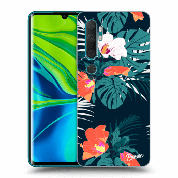 Picasee silikonowe przeźroczyste etui na Xiaomi Mi Note 10 (Pro) - Monstera Color