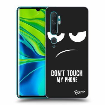 Picasee silikonowe czarne etui na Xiaomi Mi Note 10 (Pro) - Don't Touch My Phone