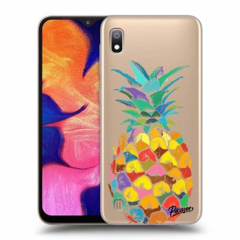 Picasee silikonowe przeźroczyste etui na Samsung Galaxy A10 A105F - Pineapple