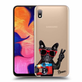 Picasee silikonowe przeźroczyste etui na Samsung Galaxy A10 A105F - French Bulldog