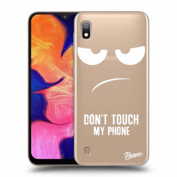 Picasee silikonowe przeźroczyste etui na Samsung Galaxy A10 A105F - Don't Touch My Phone