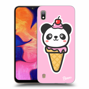 Picasee silikonowe czarne etui na Samsung Galaxy A10 A105F - Ice Cream Panda