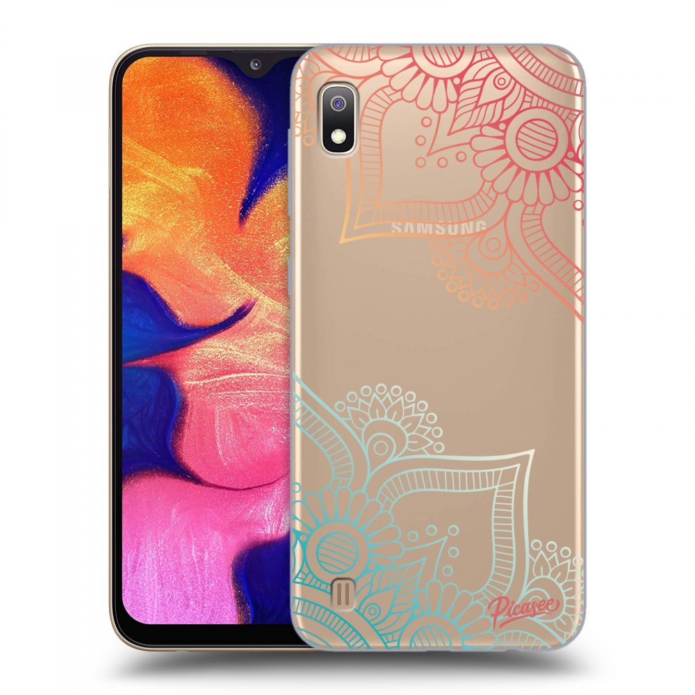 Picasee silikonowe przeźroczyste etui na Samsung Galaxy A10 A105F - Flowers pattern