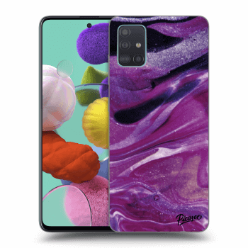 Etui na Samsung Galaxy A51 A515F - Purple glitter