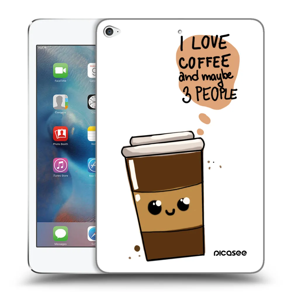 Picasee silikonowe przeźroczyste etui na Apple iPad mini 4 - Cute coffee