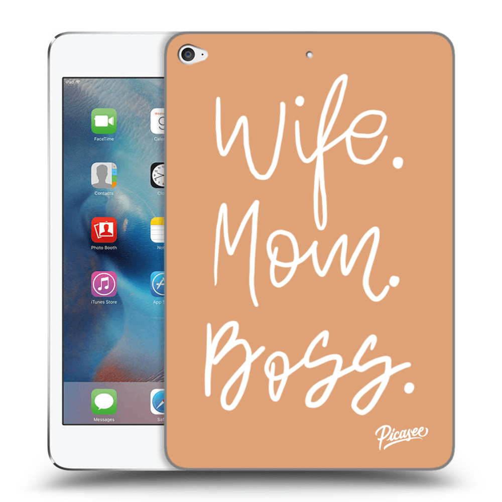 Picasee silikonowe przeźroczyste etui na Apple iPad mini 4 - Boss Mama