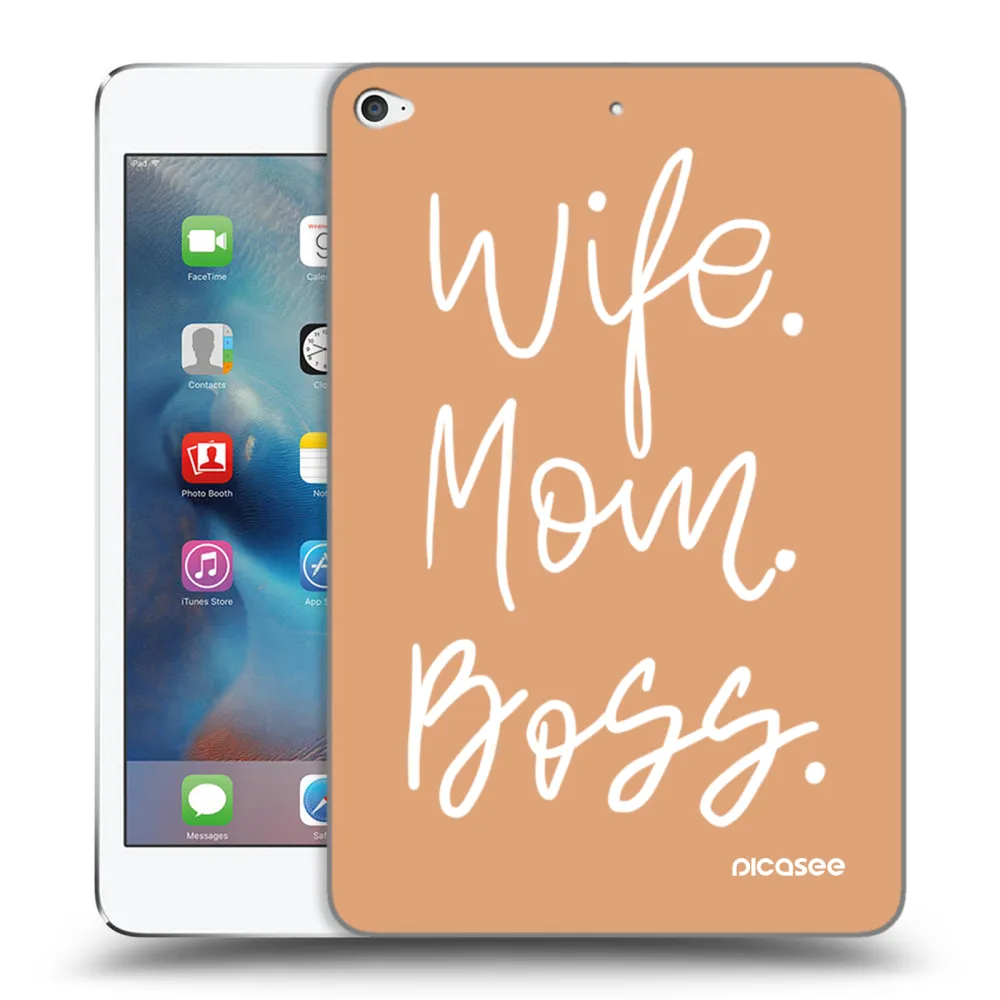 Picasee silikonowe przeźroczyste etui na Apple iPad mini 4 - Boss Mama