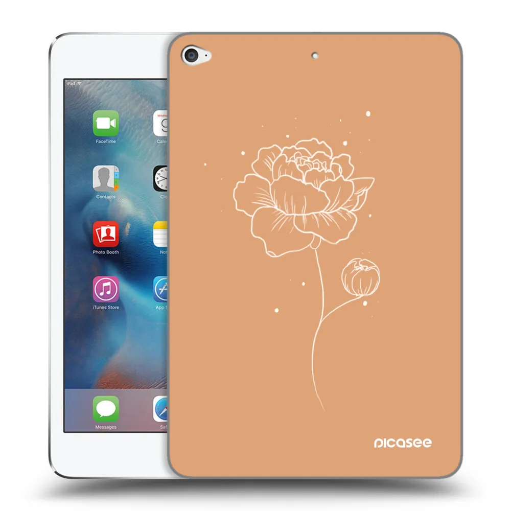 Picasee silikonowe przeźroczyste etui na Apple iPad mini 4 - Peonies