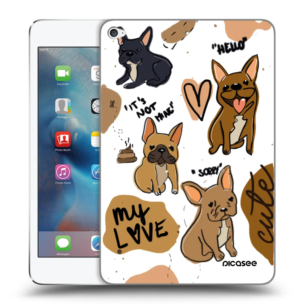 Picasee silikonowe przeźroczyste etui na Apple iPad mini 4 - Frenchies