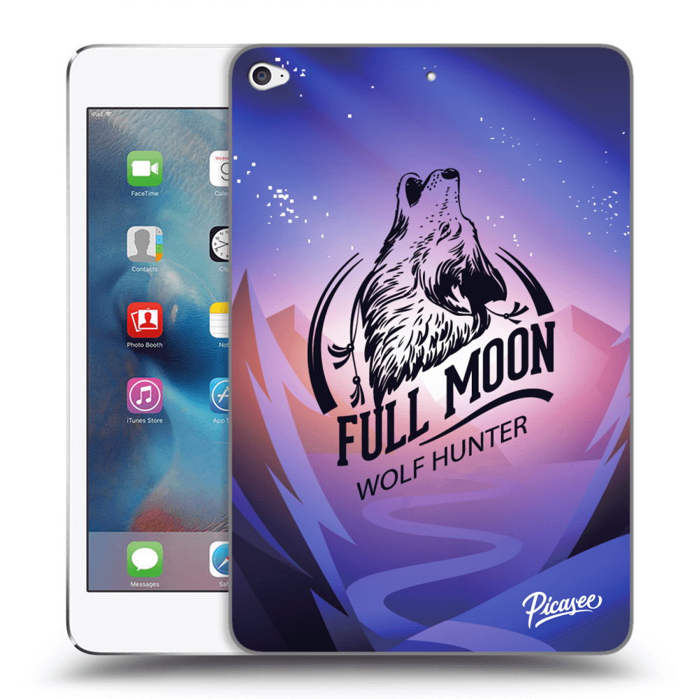 Picasee silikonowe czarne etui na Apple iPad mini 4 - Wolf