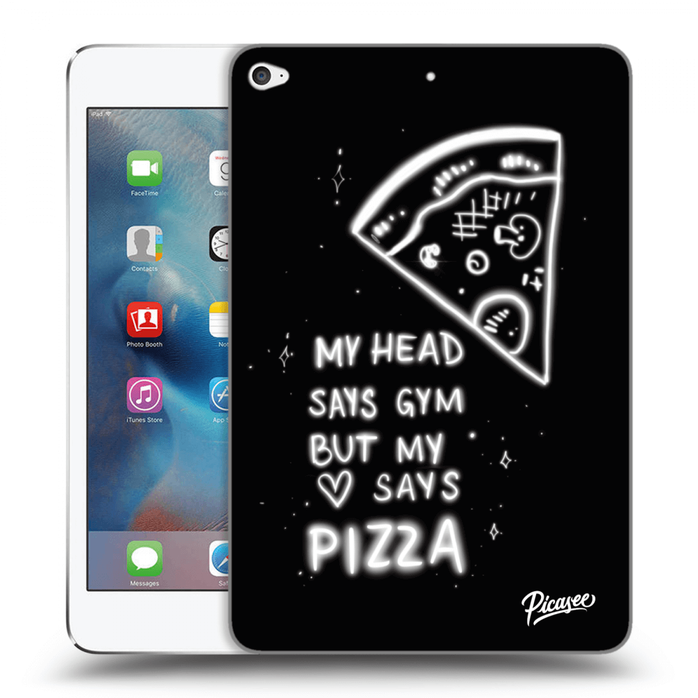 Picasee silikonowe czarne etui na Apple iPad mini 4 - Pizza