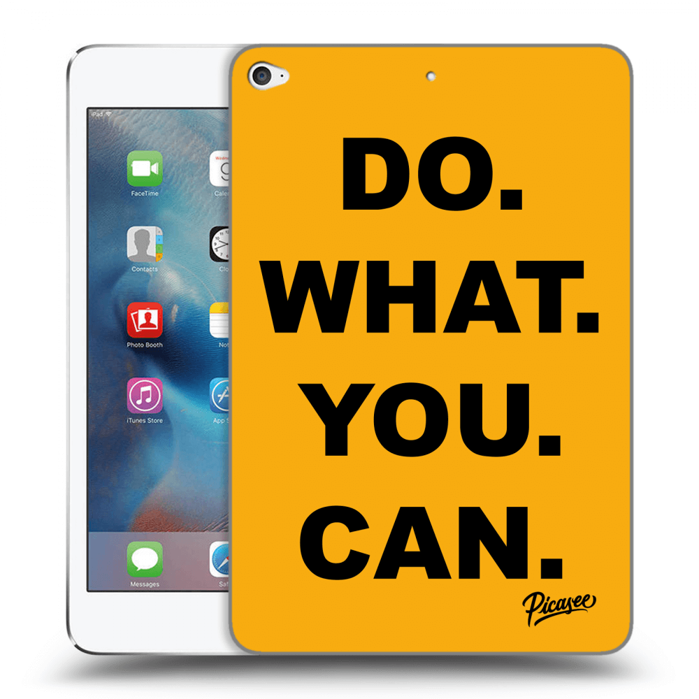 Picasee silikonowe czarne etui na Apple iPad mini 4 - Do What You Can