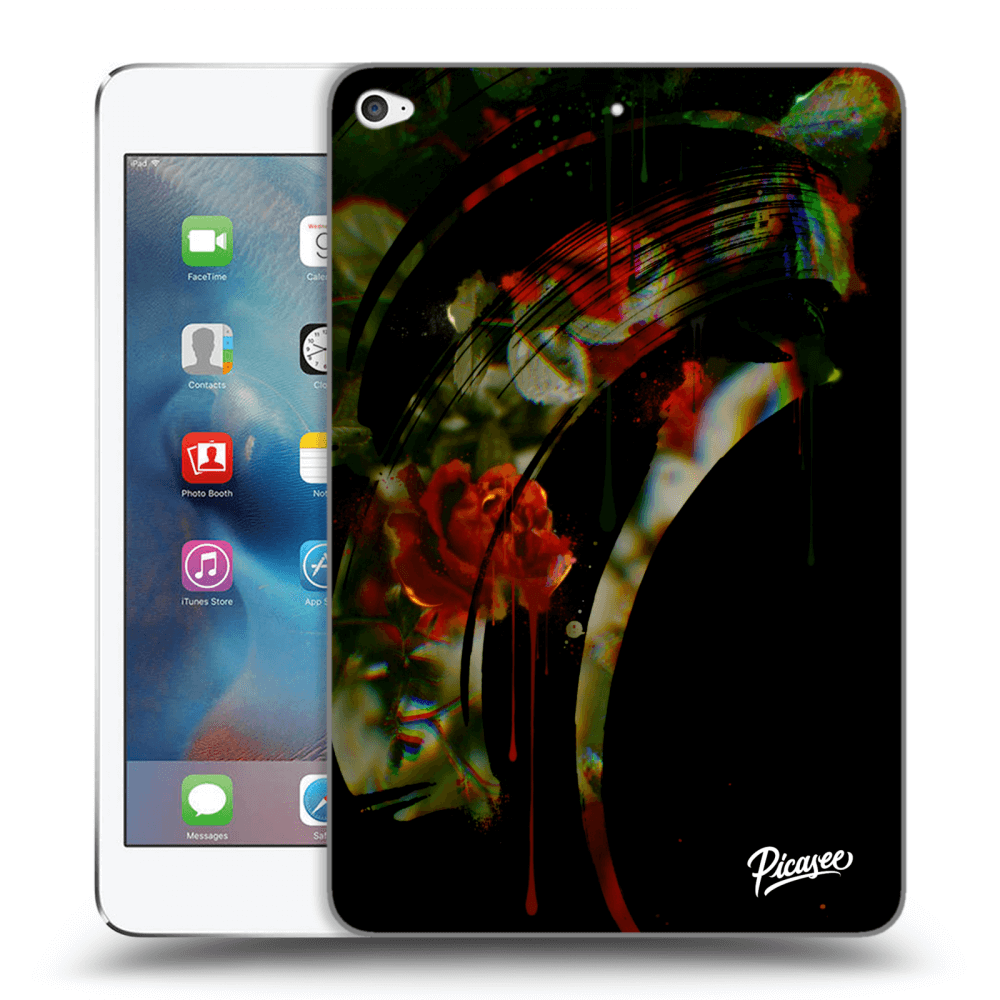 Picasee silikonowe przeźroczyste etui na Apple iPad mini 4 - Roses black