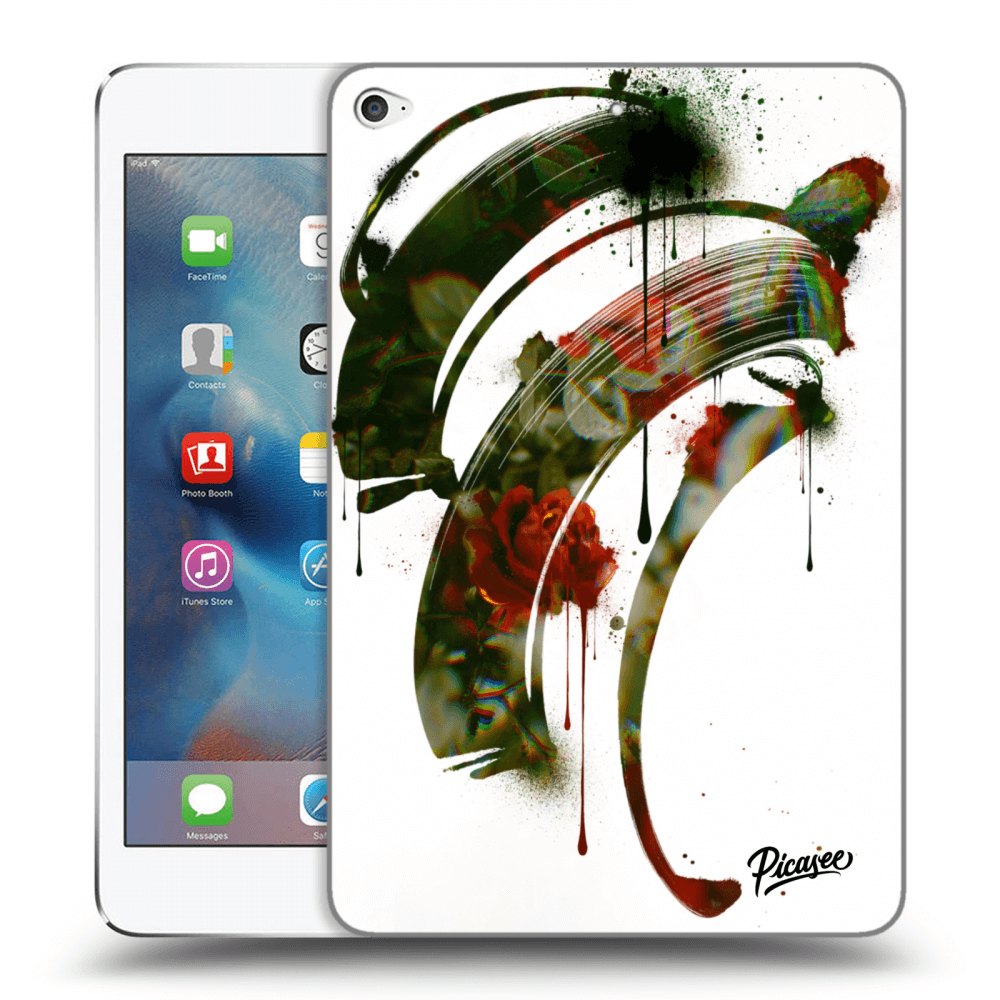 Picasee silikonowe czarne etui na Apple iPad mini 4 - Roses white
