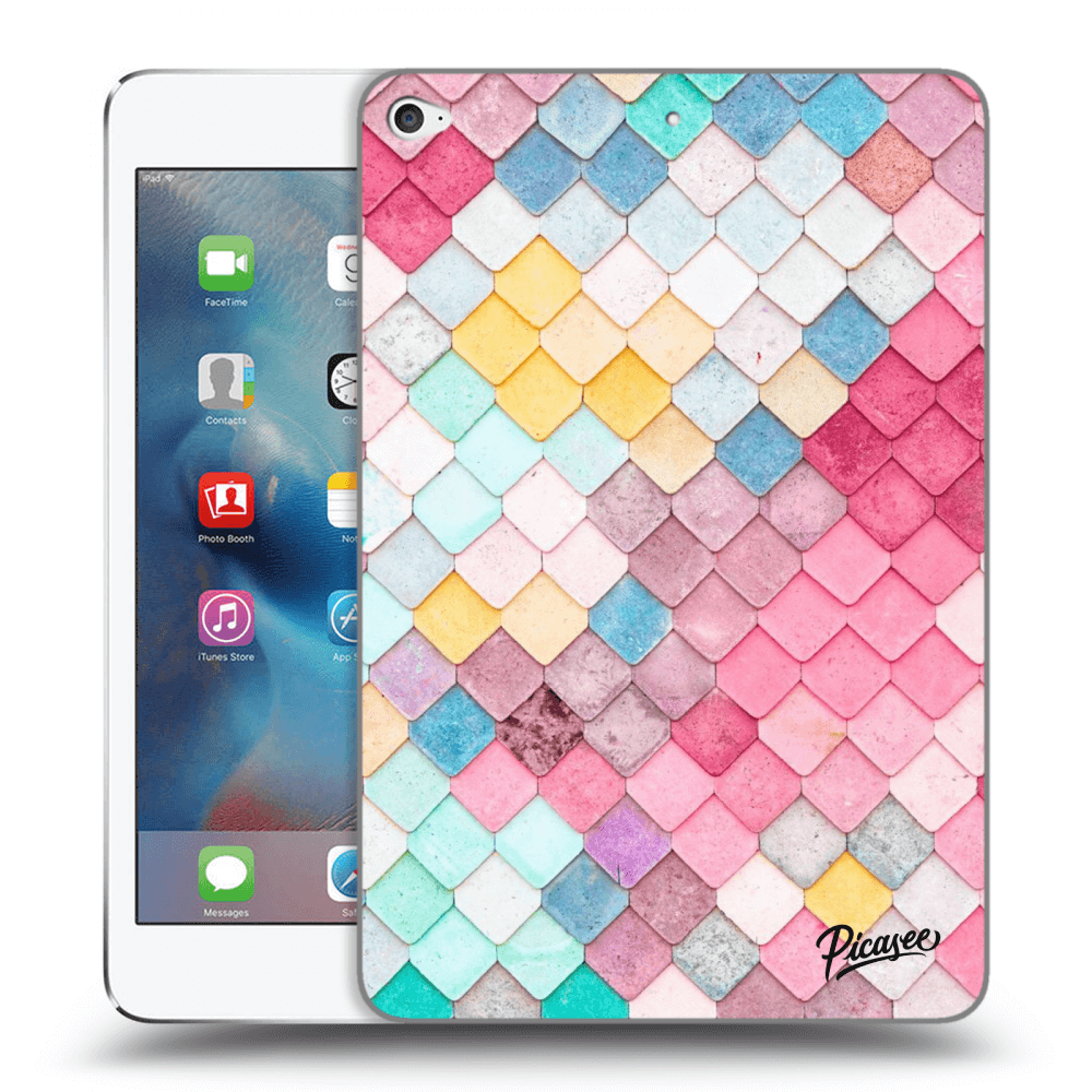 Picasee silikonowe przeźroczyste etui na Apple iPad mini 4 - Colorful roof