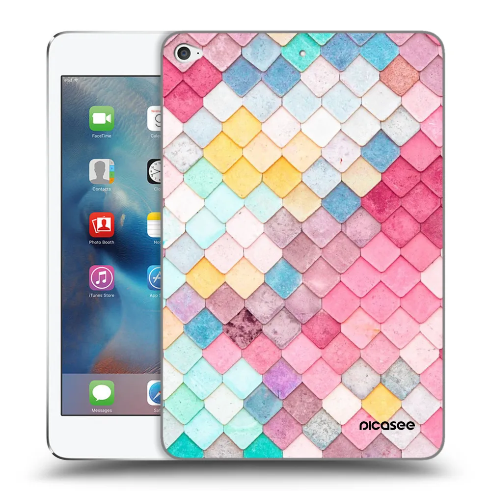 Picasee silikonowe przeźroczyste etui na Apple iPad mini 4 - Colorful roof