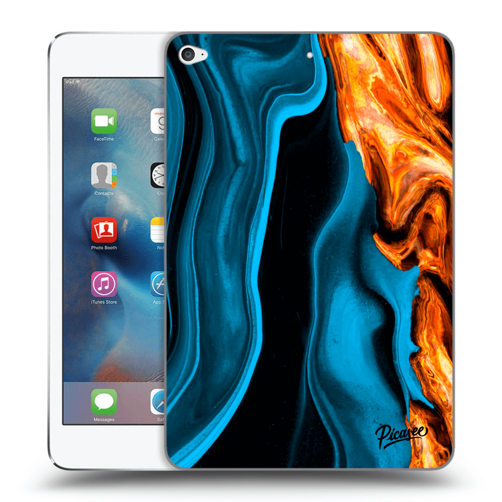Picasee silikonowe przeźroczyste etui na Apple iPad mini 4 - Gold blue
