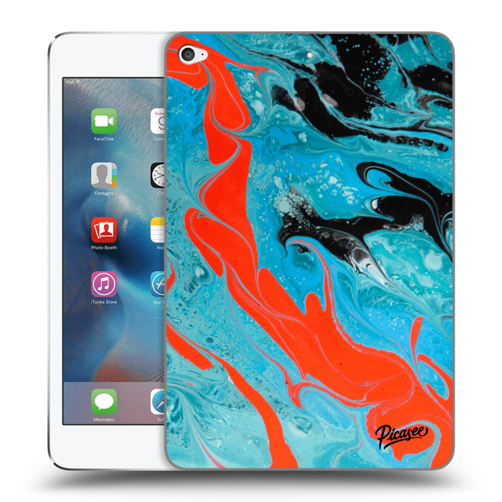 Picasee silikonowe przeźroczyste etui na Apple iPad mini 4 - Blue Magma