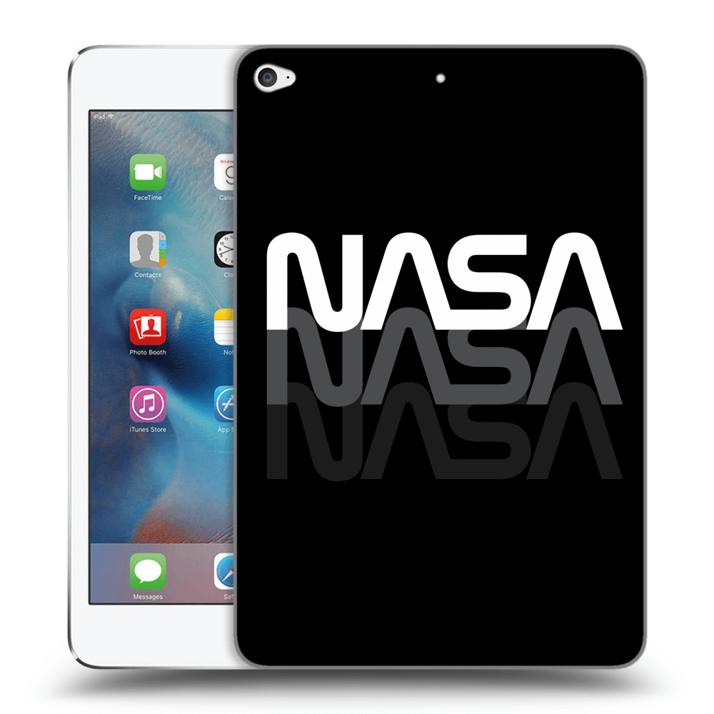 Picasee silikonowe czarne etui na Apple iPad mini 4 - NASA Triple