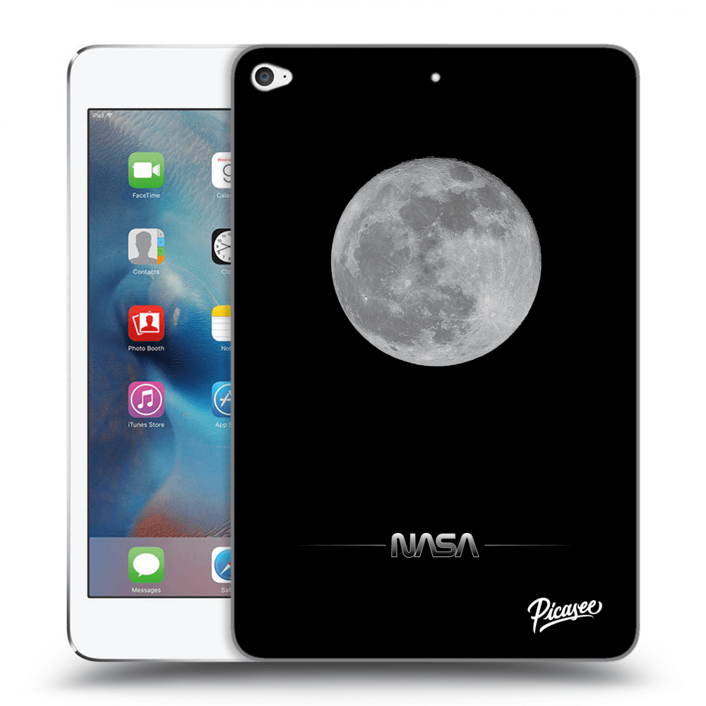 Picasee silikonowe czarne etui na Apple iPad mini 4 - Moon Minimal