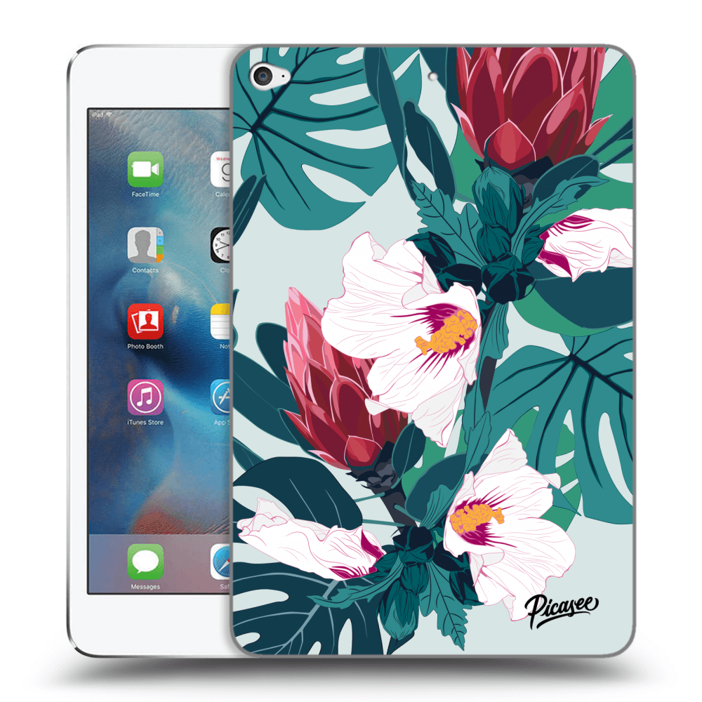 Picasee silikonowe czarne etui na Apple iPad mini 4 - Rhododendron