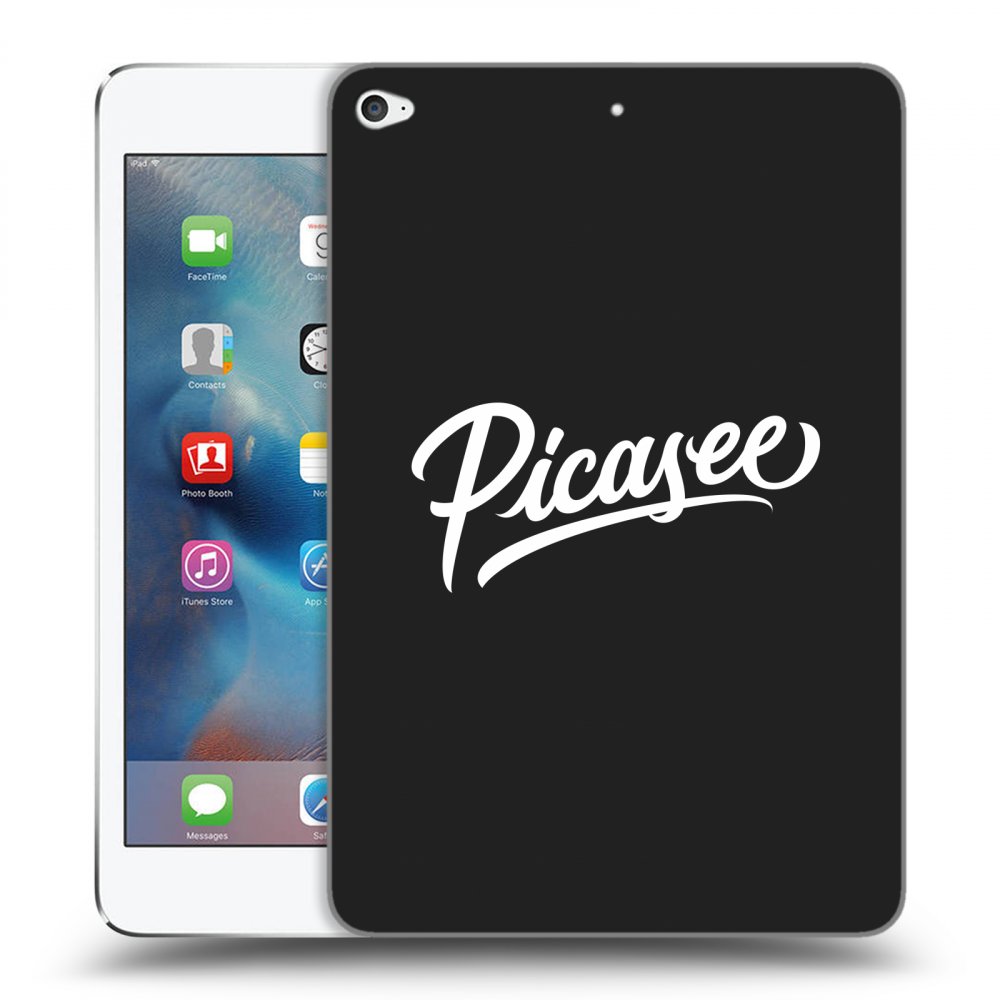 Picasee silikonowe czarne etui na Apple iPad mini 4 - Picasee - old logo - white
